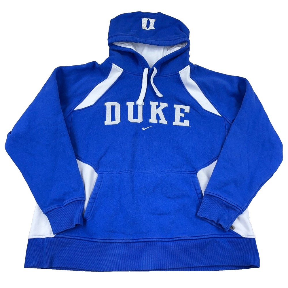 Vintage Duke Blue Devils Hoodie Mens XL Nike Center Swoosh Y2K 2000s Sweatshirt